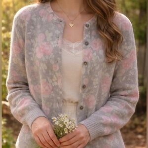 Vintage Clever Shepherd Lambswool Angora Grandmacore Cottagecore Romantic